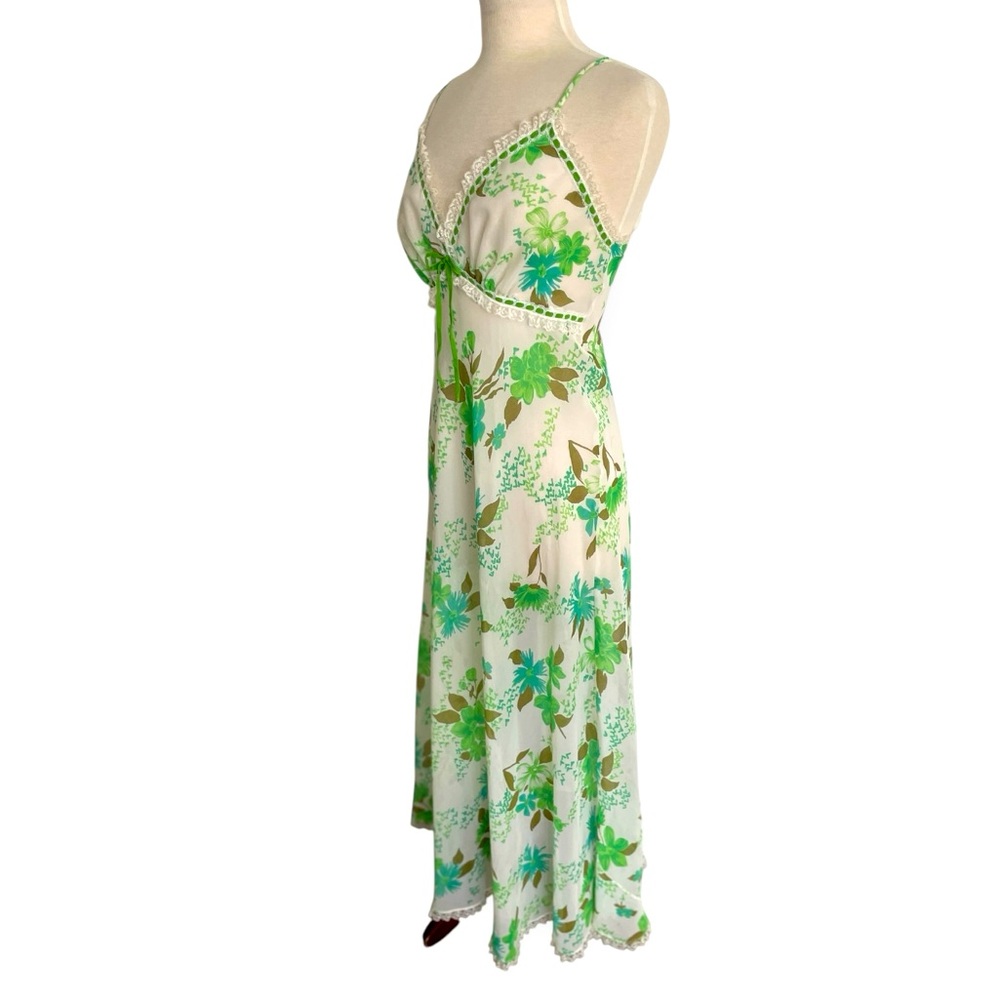 Lotus brand 1970s floral slip (vintage size 14) modern M/L maxi dress